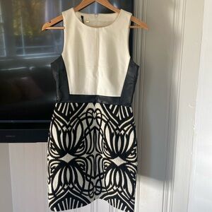 Beautiful winter leather detail dress